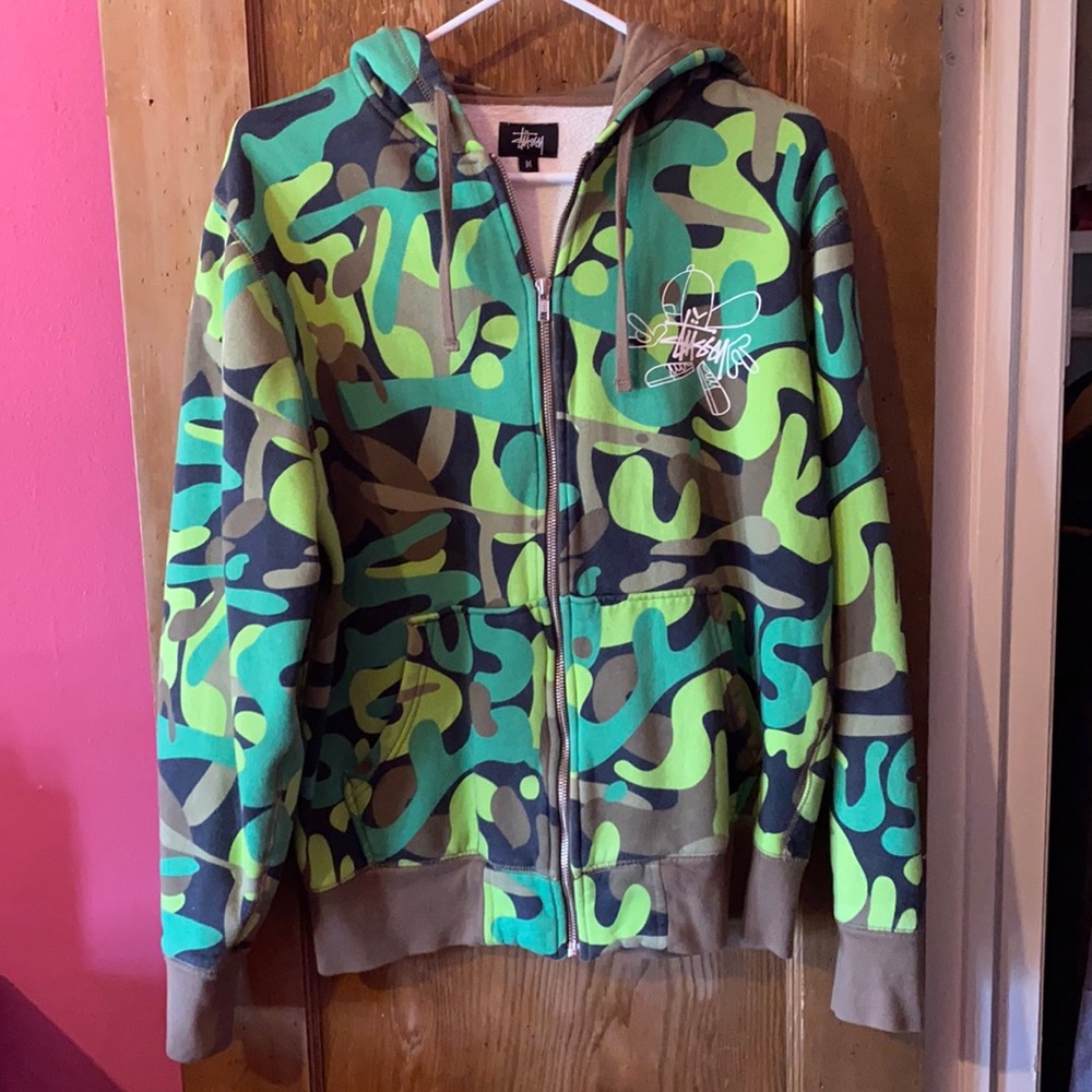 Rare Stussy Zip Up Hoodie